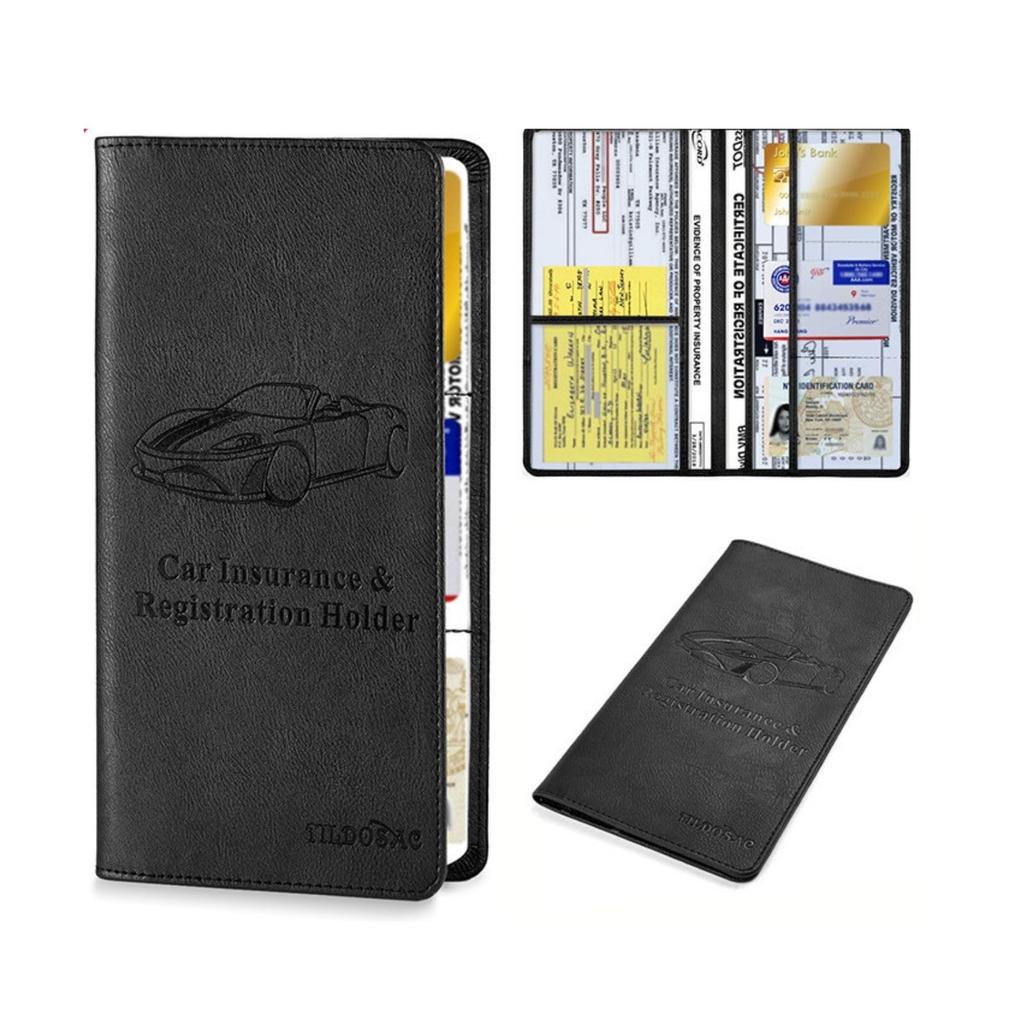 Standard Slim PU Leather Electronic Vehicle Registration Vehicle Registration Vehicle Registration Electronic Vehicle Registration Case andsand. <New