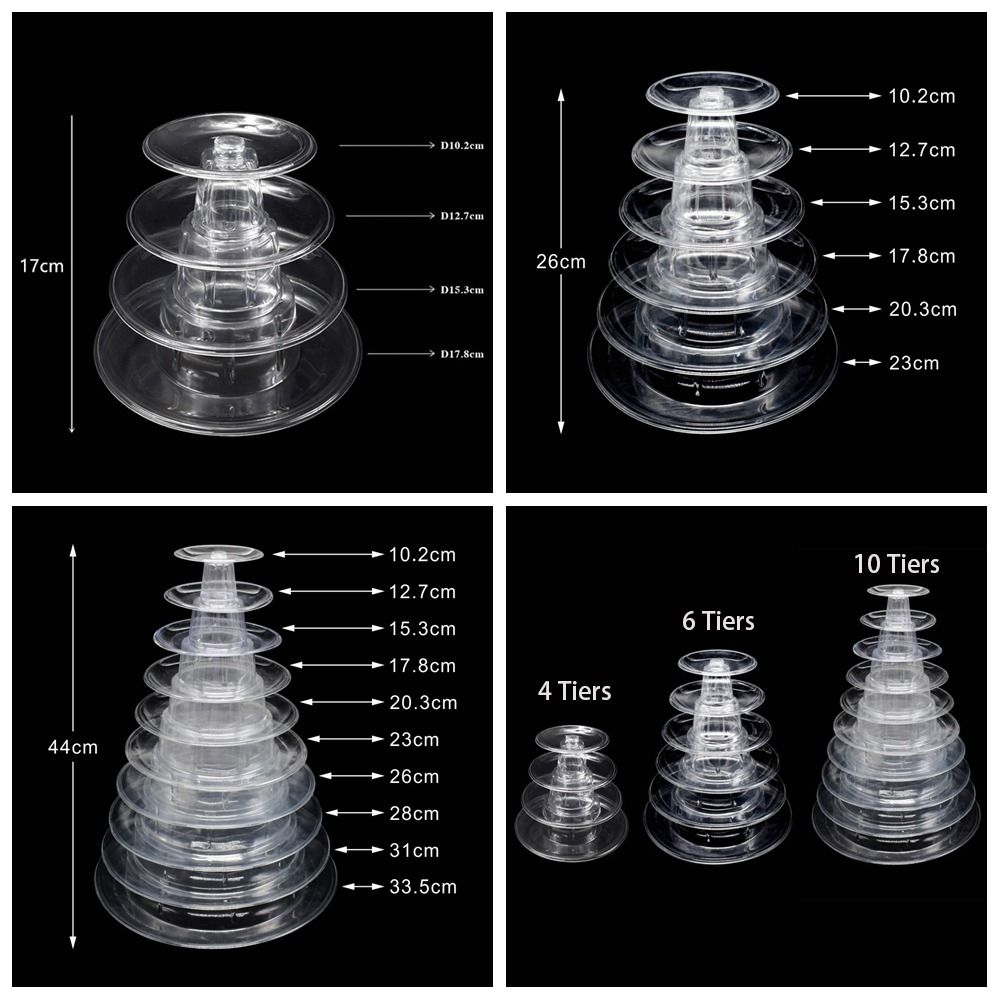 PET Material Macaron Display Stand Clear Cake Placing Rack Cupcake Tower Rack  Birthday C