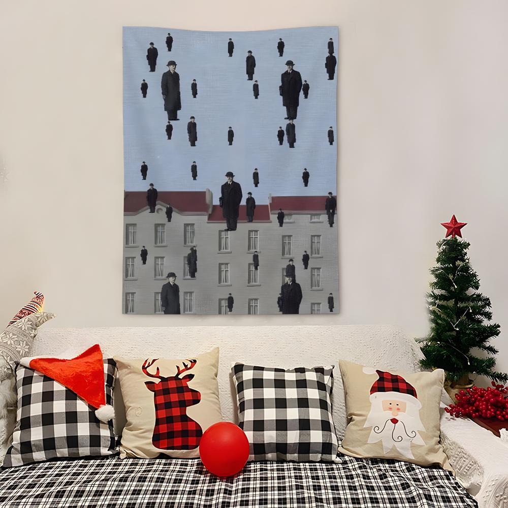 Rene Magritte Modern Art Tapestry Decoration Art Microfiber Background For Bedroom Living Bar Garden Outdoor Festival