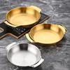 Silver/gold Cooking Pan Conjoined Double Handles Saucepan Multifunctional Soup Basin  Seafood