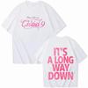 Megan Moroney Cloud 9 Tour Its A Long Way Down Tshirt Men Women Harajuku Short Sleeve Oneck Casual top Gift Springsummer new