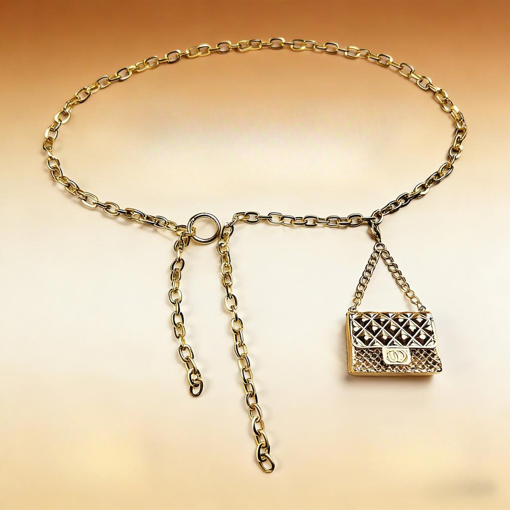 Mini Chain Fanny Pack Women's Fashion Waist Chain Accessories Skirt Pants Belt