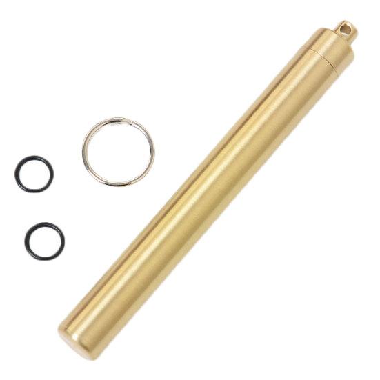Portable Mini Brass Sealed Waterproof Toothpick Capsule Holder Container Box