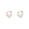 Light Luxury Niche S925 Drop Glaze Love Stud Earrings Women'S French High-End Niche Fashion Exquisite And Versatile