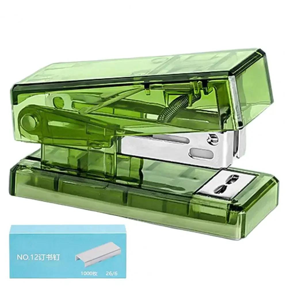 Transparent Labor-saving Flexible Book Order Household Mini Small Stapler Creative Student Desktop Stapler School Supplies New