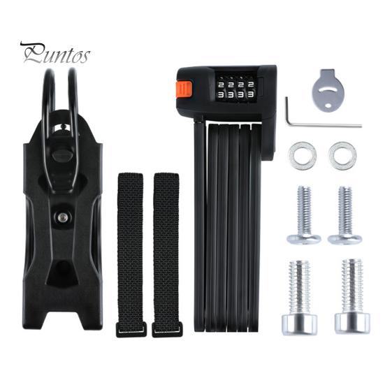 

Велосипедный кодовый замок, прочный, водонепроницаемый, 4-значный, сбрасываемый, складной, дорожный, горный, противоугонный, кодовый замок, аксессуары для велосипеда, скутера чёрный