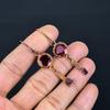 Ruby Earrings Gemstone Jewelry, Copper Electroformed Handmade Earrings, Latest Design Jewelry