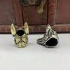 Brass Shepherd Head Keychain Pendant Designer Handmade Metal DIY Paracord Accessories for Fashion Outdoor Bag Charm
