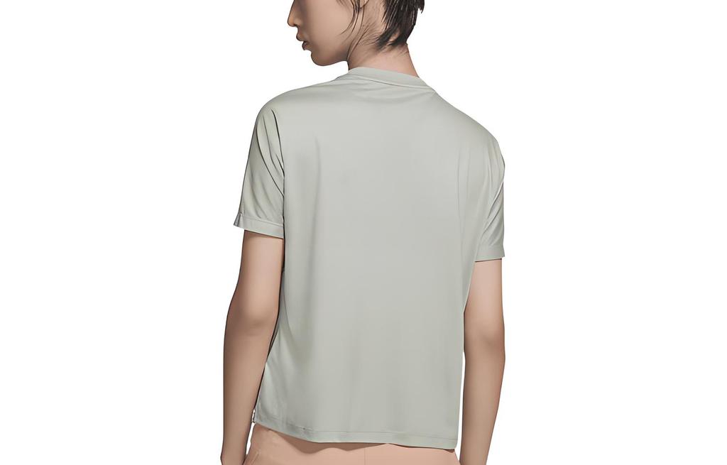 Women's Nike T-Shirts Women's Green Crew Neck Moderate Straight Fit