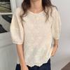 Navava Women S Flower Embroidery Point Short Sleeve blouSe Nb2680