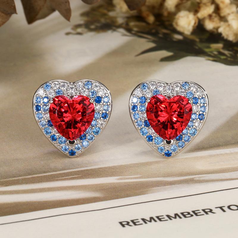 Schmuckset Ornamente Ozean Herz Ohrringe Halskette Ring Weiblich Liebe Premium Sinn