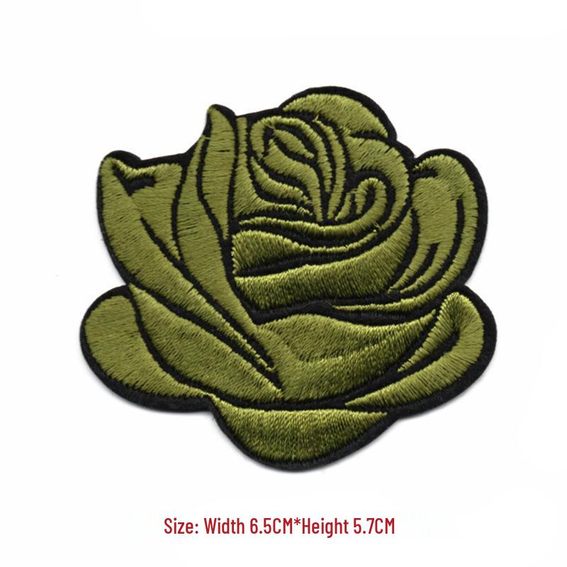 

Модная нашивка с вышивкой розы