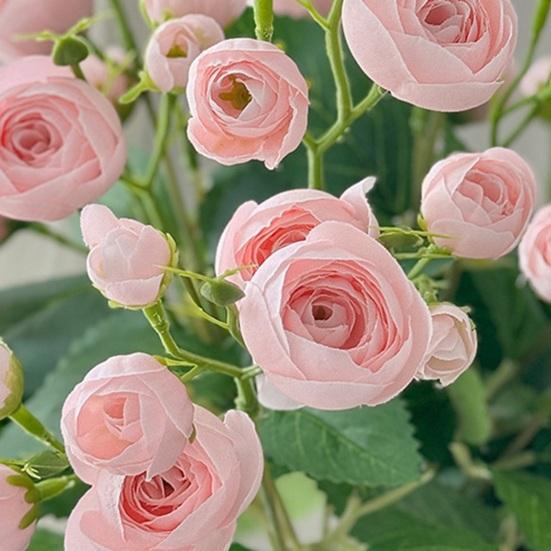 12 Head Artificial Peony Flower Bouquet Realistic Faux Silk Peony Floral Arrangement for Home Wedding Table Decoration