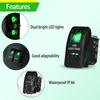 12V/24V Marine Rocker Switch Green LED SPST ON-OFF DPDT ON-OFF-ON Momentary Toggle for 4x4 Off-Road RZR ATV ARB Carling Style