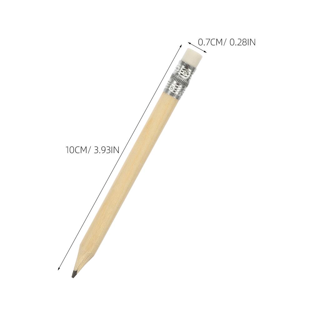 35/100pcs Short Wood Pencils With Eraser Golf Pencils Golf Pocket Pencil For Drawing Writing Small Log Pencil 10cm
