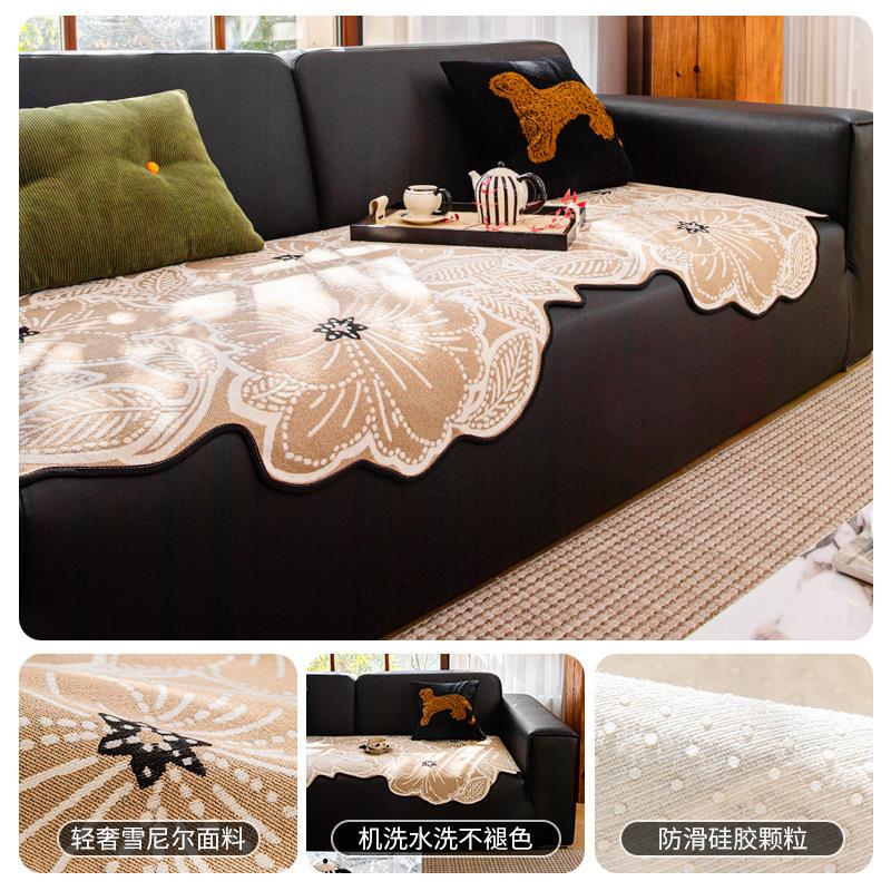 

Premium Special-Shaped Sofa Cushion New Nordic Simple Living Room One-Piece Straight Row Sofa Seat Cushion Cover Cloth 90*70cm
