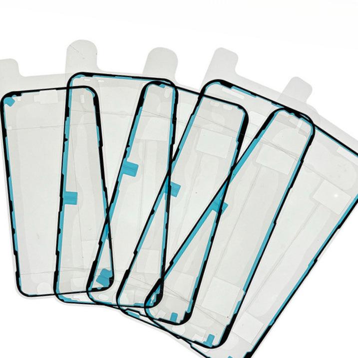 Three-Layer Red Waterproof Adhesive with Light Blue Dustproof Frame for iPhone