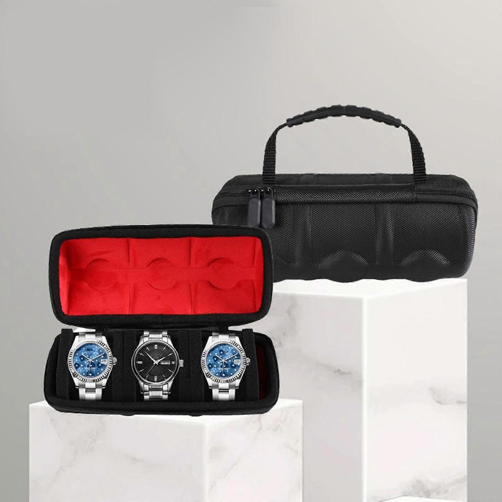 Protective 3 Slot Carrying Case Storage Box for Wristwear Jewelry Watch Small Items Gadgets Organizers Everyday Use Trip