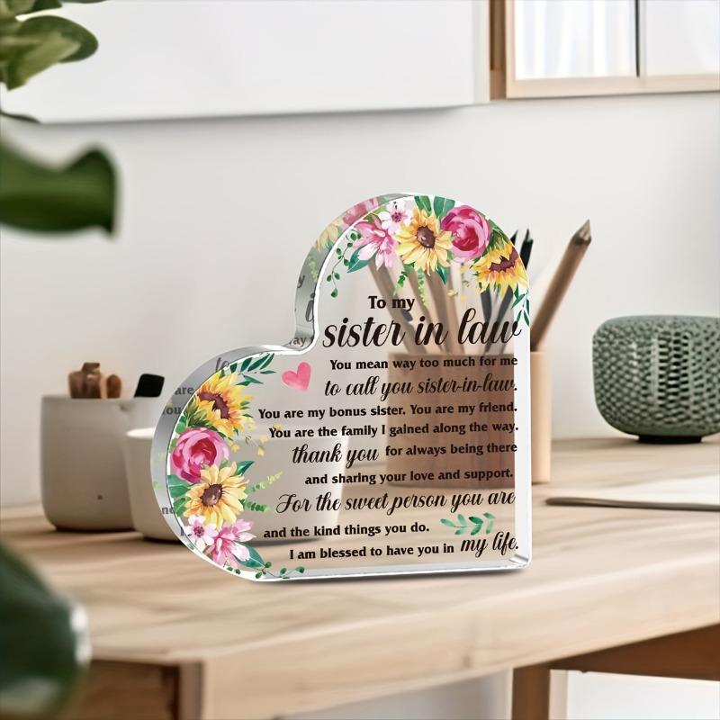 2D Flat, Heartfelt Keepsake Acrylic Decorative Plaque, Birthday Gift, Suitable for Wall Decoration, Porch, Room, Villa, Accents Home, Hallway, or Work