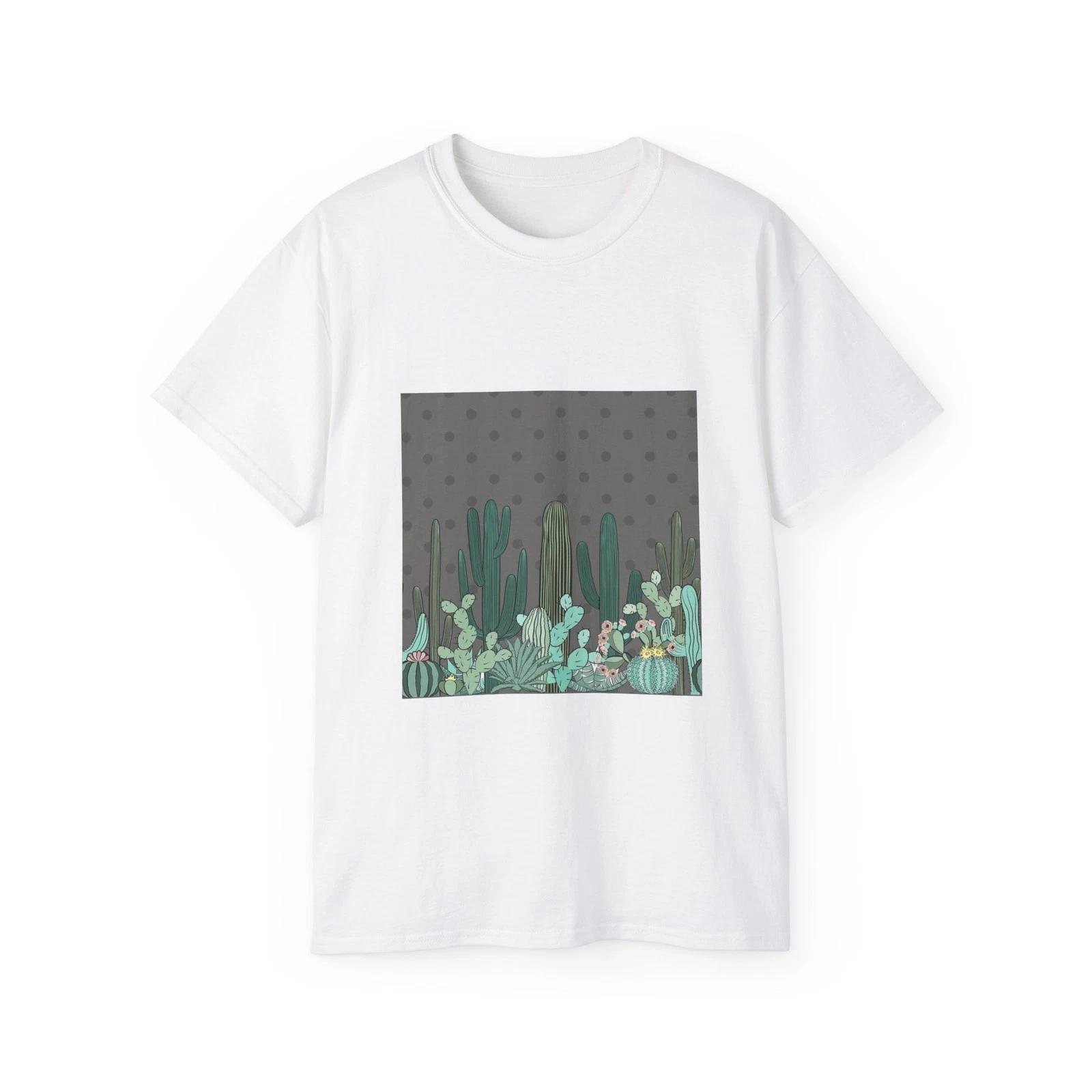 Cactus Plant Green Nature Cacti Flora | Custom Graphic T-Shirt XL