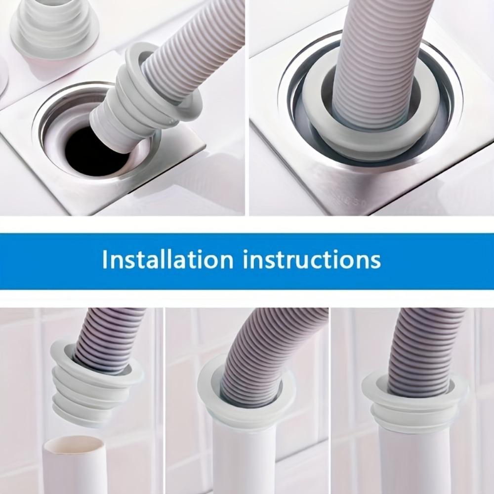 1pc Plugue de drenagem branco, anel de vedação de tubo de esgoto, dreno de máquina de lavar de esgoto de tubo de cozinha, plugue de vedação de dreno de piso de silicone anti-odor