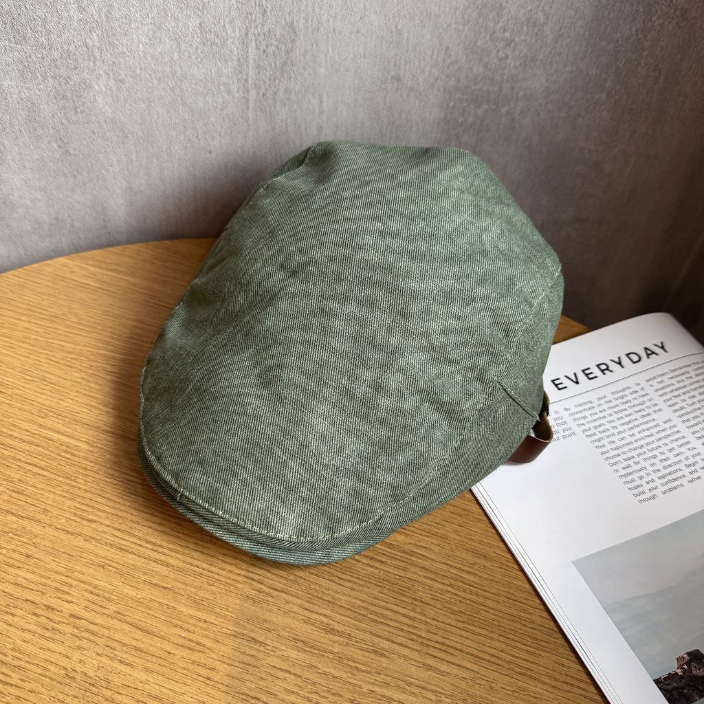 JYL TS DIY Letter Newsboy Hat Unisex Casual Reversible Outdoor Sun Protection Hat Cotton
