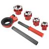 TOPINCN Manual Plumber Threading Threading Pipe Thread Tap and Die Manual Plumbing Pipe Threading Kit 4 Threading Tip Kit, Machine, Threader, 1/2",