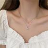 Fashionable Women's Necklace with Butterfly Pendant Stylish Double Layer Clavicle Chain Accessory for Fashionistas