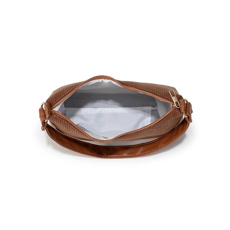 New hot-selling corduroy handbag large-capacity zipper messenger bag adjustable shoulder strap single shoulder