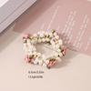 1 PC. Sweet INS Style Rose Pearl Ponytail Hair Band. Female High Elastic Rubber Band Hair Rope. Hair Accessories.