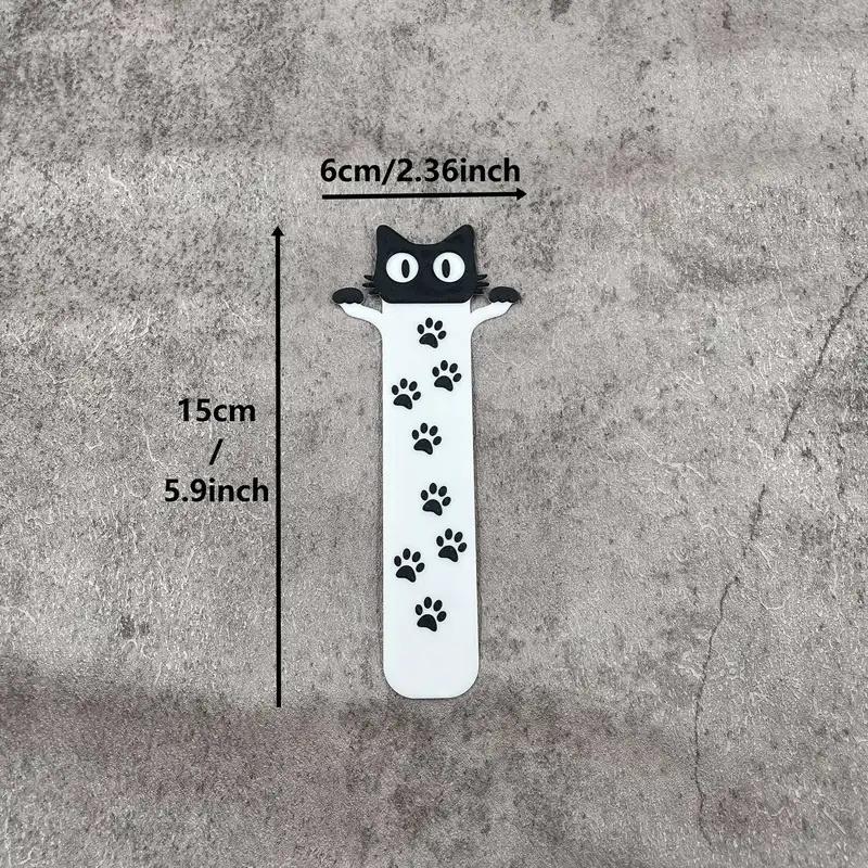 Acrylic Black Cat Bookmark for Cat Lovers, Readers, Students & Teachers. Perfect Gift for Bookworms!