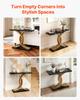 VEVOR 100 cm Gold Console Table, Modern Desk Behind the Couch, Wood Rectangle Entrance Desk