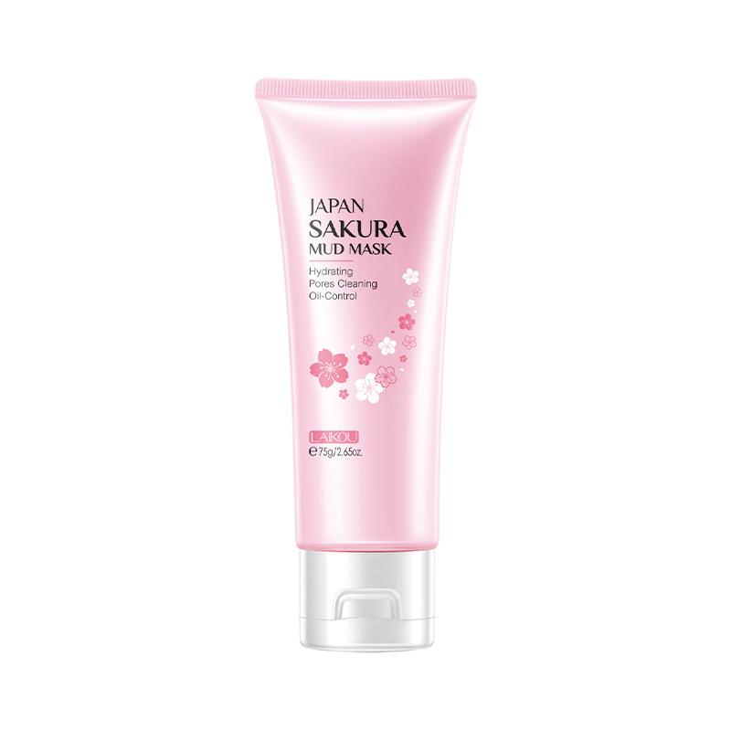 LAIKOU Cherry Blossom Mask Mud 75g Smear-type Mud Mask To Clean Pores Skin Care Moisturizing and Hydrating