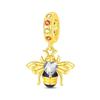 925 Silver Gold Series DIY Charms Beads Inlaid Zirconium Sun Leopard Pendants Fit Bracelet DIY Jewelry Making