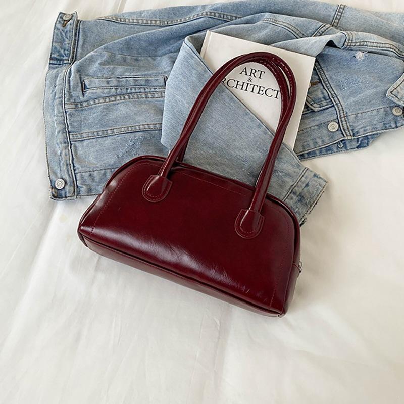 Retro Shoulder-strap Underarm Bag for Ladies, Hand-held Boston Bag