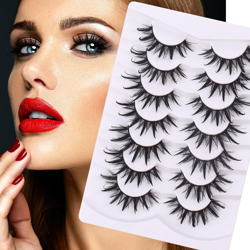 7 Pairs Of False Eyelashes, Thick, Exaggerated Curling, Simulated Eyelashes, Grafted Eyelashes