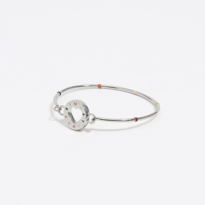BIMBA Y LOLA [25FW] BIMBA Y LOLA Silver Logo Rigid Bracelet B256AIX006SIF