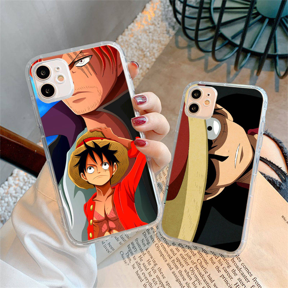 Case for Samsung A04 A14 A23 A34 A54 M23 M33 M52 M53 Realme 10 9 C30S C35 C55 VIVO Y02S Y21 Y51 X80 Pro Transparent Cover WI63 One Piece Luffy