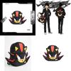 Wlags Handmade Sonic Shadow Black Backpack Plush Material Modern Cool Style