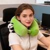 The U-Shaped Plush Pillow Is Detachable And Washable, And It Is A Cylindrical Neck Pillow