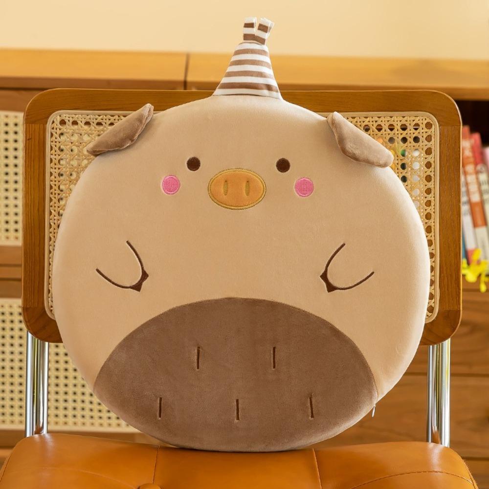 Cartoon Animal Dog Cat Chair Cushion Thick Sofa Pillow Plush Toy For Office Student Dormitory Car