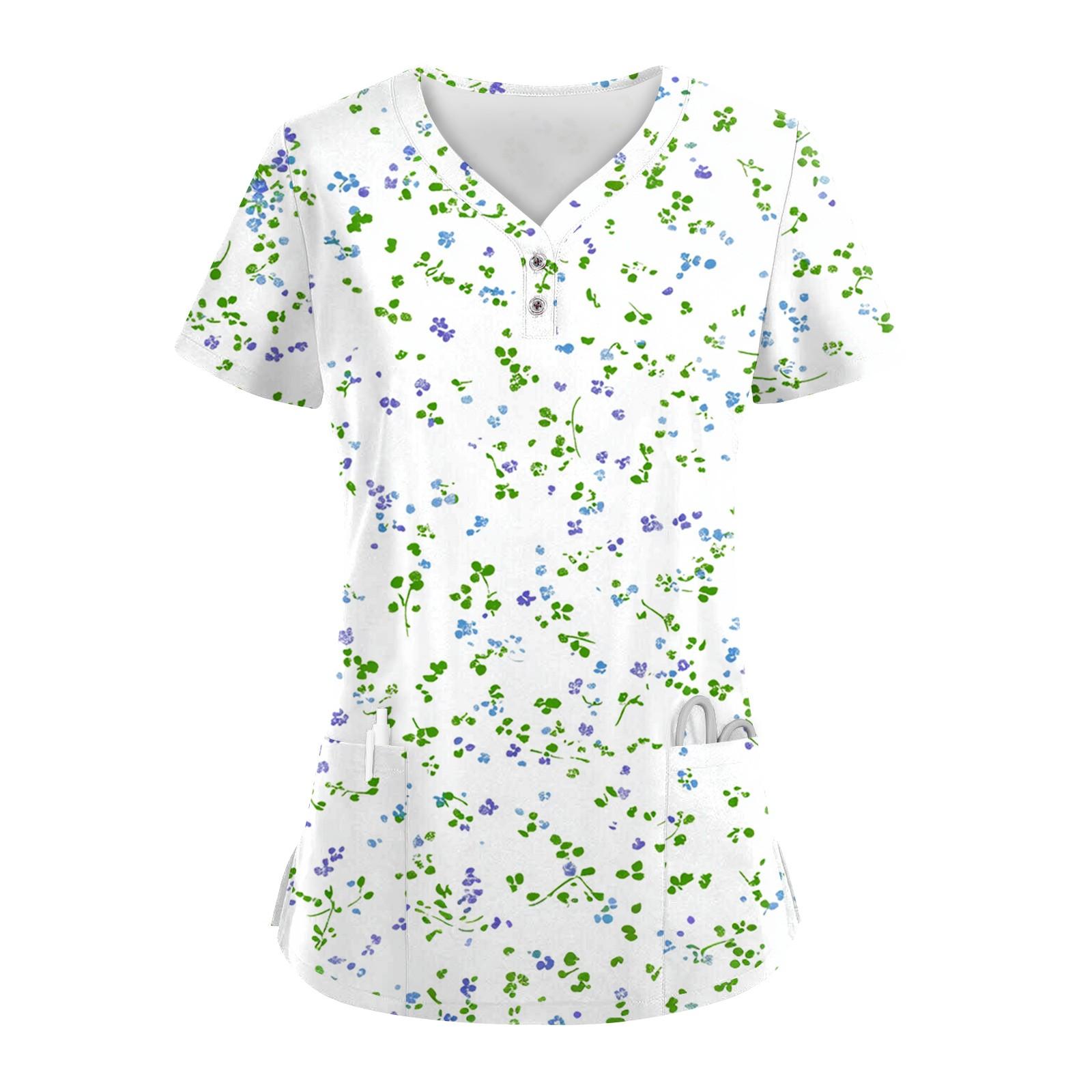 

Женские модные комбинезоны с коротким рукавом и V-образным вырезом на пуговицах с карманами и принтом XXXXL зелёный