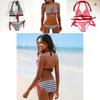 Stylish Striped Women Swimsuit Sexy Bikini Set Perfect For Summer Adventures