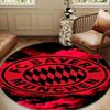 Football Club Neon Cityscape Round Rug for Livingroom,Bedroom, Palyroom, Chair Rug, Area rug, Circle Carpet, Large Size Fan Christmas gift