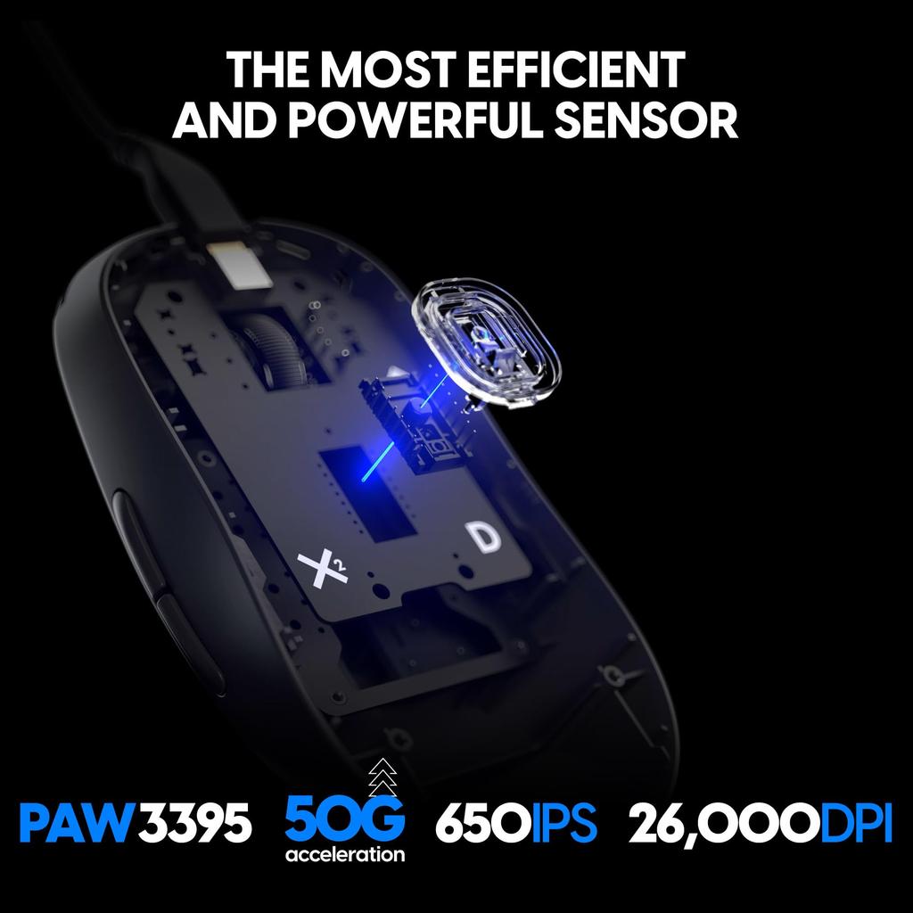 Pulsar Gaming Gears X2 Wired Medium Wired Gaming Mouse Ultra Light 51g 1ms 26000 DPI Optical Sensor PAW3395