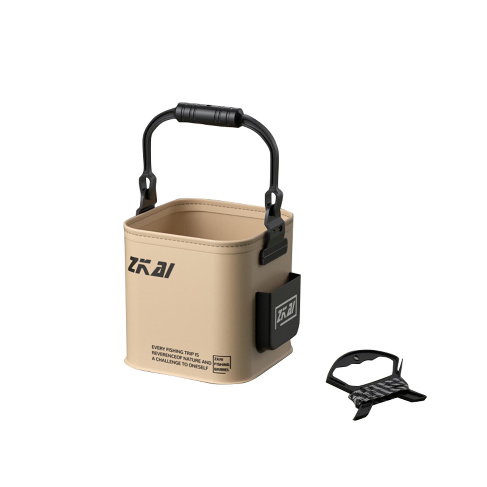 

Складное рыболовное ведро 8 л с утолщенной кромкой 3D утолщение EVA водонепроницаемое многофункциональное рыболовное ведро для кемпинга на открытом воздухе