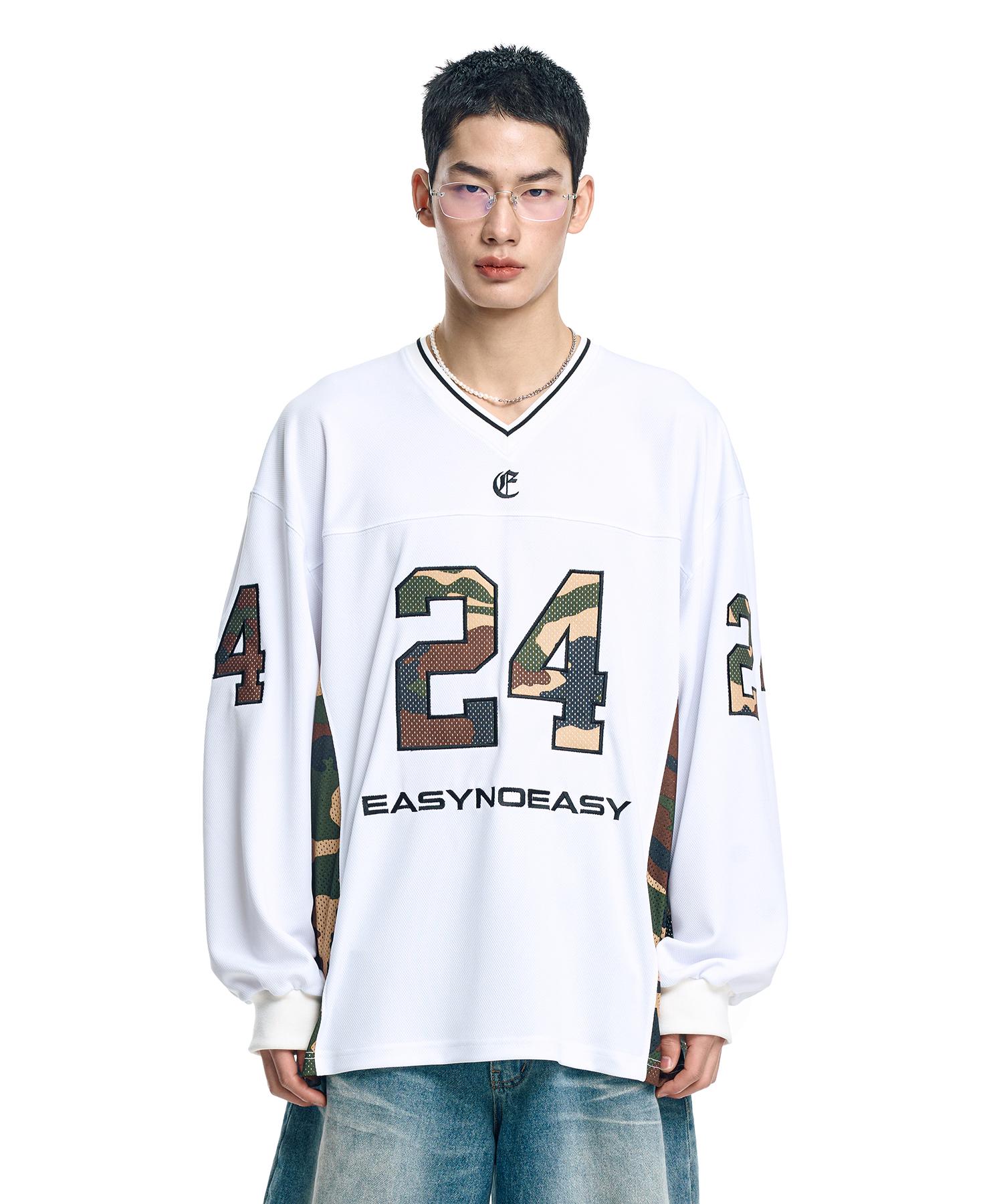 Easy Noisy Camo Mesh Long Sleeve Jersey - White White/No. 2