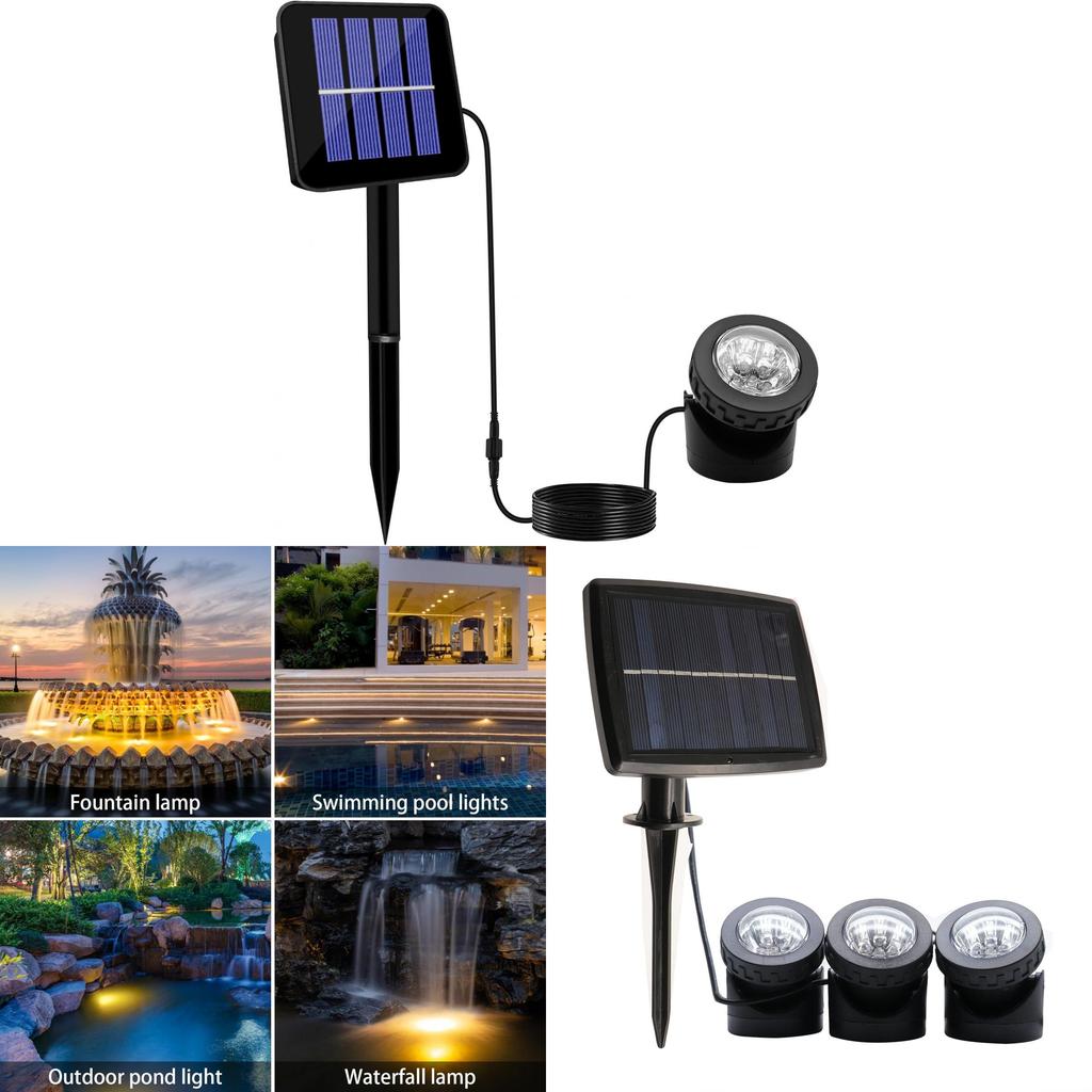Outdoor Solar Spotlights For Pool Landscape Garden Ip65 Waterproof Led Light For Backyard Decor