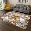 Starfish Beach Sand Shell Sea Star Carpet Rug for Bedroom Living Room Sofa Playroom Doormat Home Decor,Kid Area Rug Non-slip