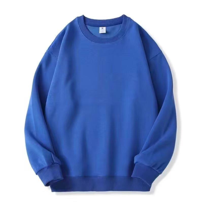 Autumn and Winter Men's and Women's New Sweater Women's Top Solid Color Round Neck Men's Jacket Long Sleeve Blank Sweater Wholesale Print